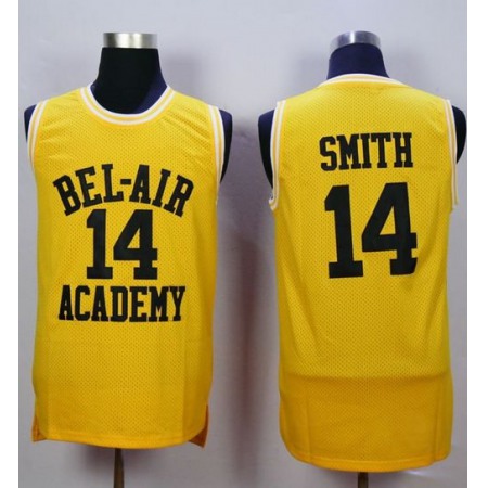 Bel-Air Academy #14 Smith Gold Stitched Basketball Jersey