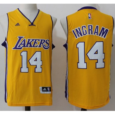 Lakers #14 Brandon Ingram Gold Stitched NBA Jersey