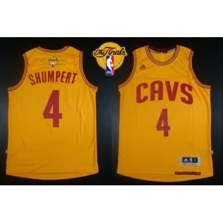 Revolution 30 Cavaliers #4 Iman Shumpert Gold The Finals Patch Stitched NBA Jersey