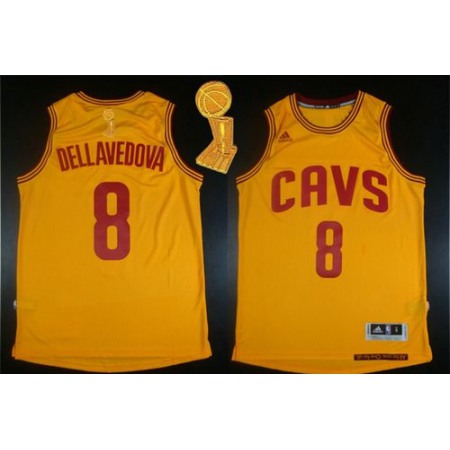 Revolution 30 Cavaliers #8 Matthew Dellavedova Gold The Champions Patch Stitched NBA Jersey