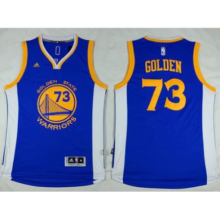 Warriors #73 Golden Blue 73 Wins Stitched NBA Jersey