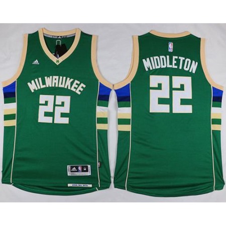 Bucks #22 Khris Middleton Green Stitched NBA Jersey