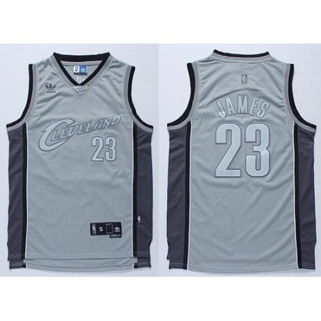 Cavaliers #23 LeBron James Stitched Grey Anniversary Style NBA Jersey