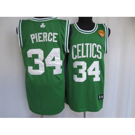 Celtics #34 Paul Pierce Stitched Green Final Patch NBA Jersey