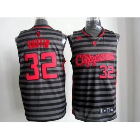 Clippers #32 Blake Griffin Black/Grey Groove Stitched NBA Jersey