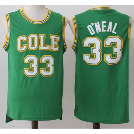 Lakers #33 Shaquille O'Neal Green Robert G. Cole High School Stitched NBA Jersey