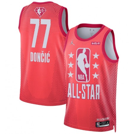 Men's 2022 All-Star #77 Luka Doncic Maroon Stitched Jersey