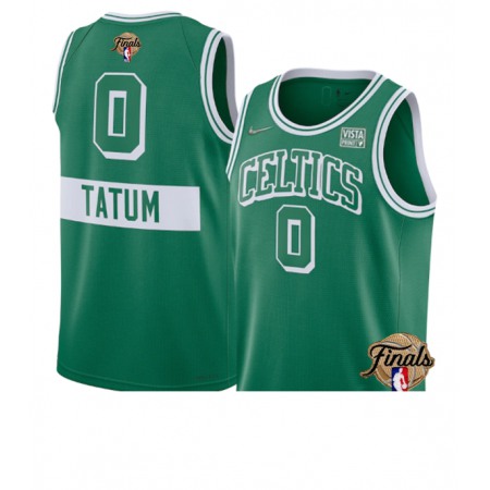 Men's Boston Celtics #0 Jayson Tatum 2022 Green NBA Finals Stitched Jersey