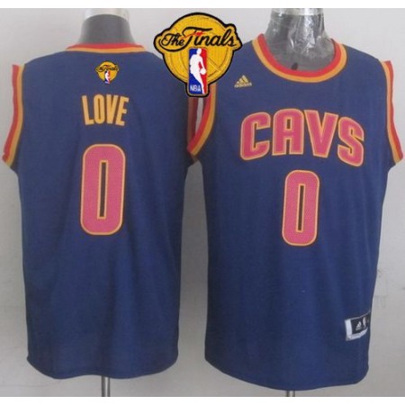 Revolution 30 Cavaliers #0 Kevin Love Navy Blue The Finals Patch Stitched NBA Jersey
