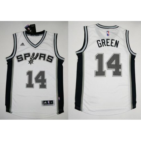 Revolution 30 Spurs #14 Danny Green White Stitched NBA Jersey