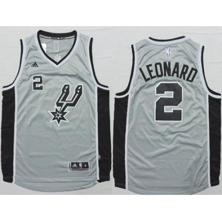 Spurs #2 Kawhi Leonard Grey Alternate Stitched NBA Jersey
