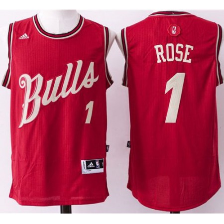 Bulls #1 Derrick Rose Red 2015-2016 Christmas Day Stitched NBA Jersey
