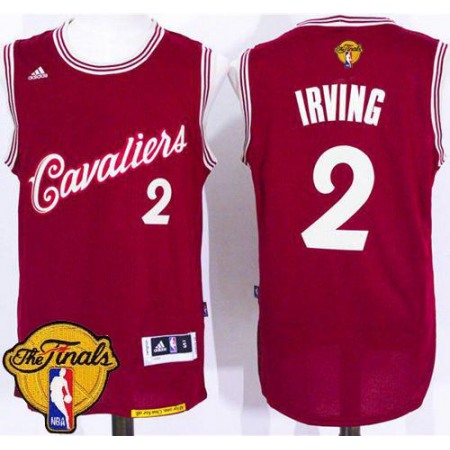 Cavaliers #2 Kyrie Irving Red 2015-2016 Christmas Day The Finals Patch Stitched NBA Jersey