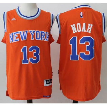 Knicks #13 Joakim Noah Orange Alternate Stitched NBA Jersey