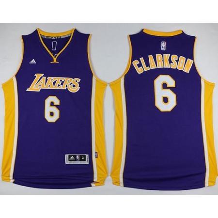 Lakers #6 Jordan Clarkson Purple Stitched NBA Jersey
