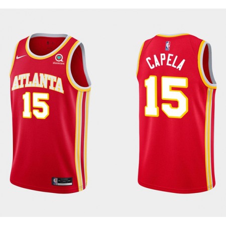 Men's Atlanta Hawks #15 Clint Capela Red Stitched NBA Jersey