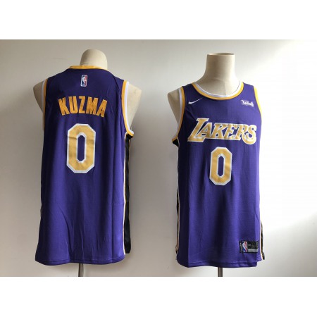 Men's Los Angeles Lakers #0 Kyle Kuzma New Purple Wish Stitched NBA Jersey