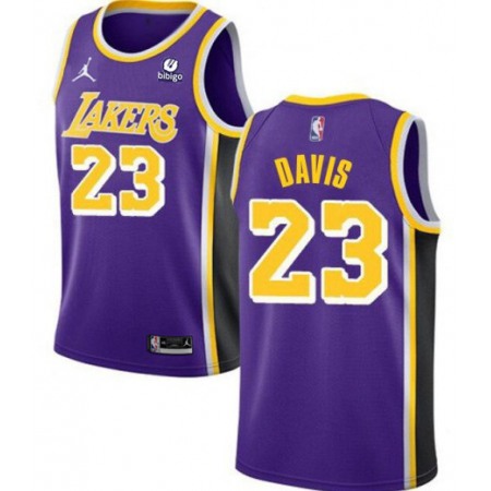 Men's Los Angeles Lakers #23 Anthony Davis Purple Stitched NBA Jersey