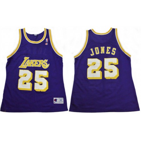 Men's Los Angeles Lakers #25 Eddie Jones Purple Stitched Jersey