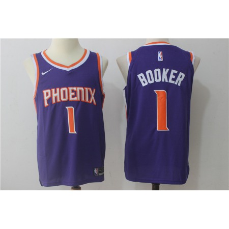 Men's Nike Phoenix Suns #1 Devin Booker Purple Stitched NBA Jersey