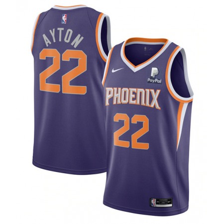 Men's Phoenix Suns #22 Deandre Ayton Purple Stitched Jersey
