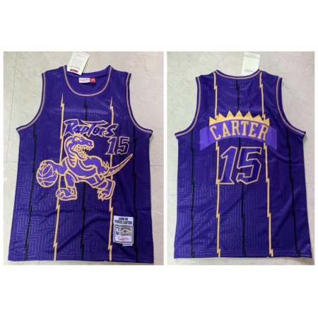 Men's Toronto Raptors #15 Vince Carter Purple 1998-1999 Limited Stitched Jersey