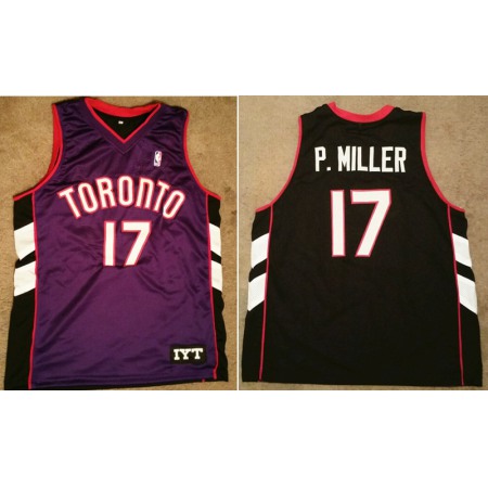 Men's Toronto Raptors #17 P. Miller Purple And White Stitched NBA Jersey