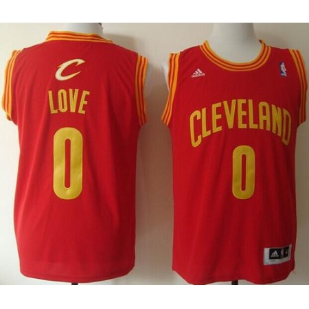 Revolution 30 Cavaliers #0 Kevin Love Red Stitched NBA Jersey
