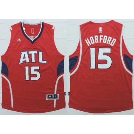 Revolution 30 Hawks #15 Al Horford Red Stitched NBA Jersey