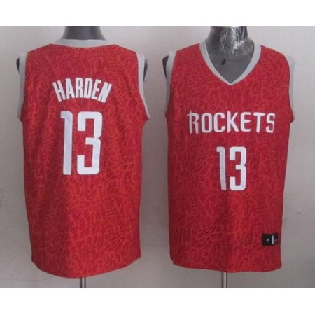 Rockets #13 James Harden Red Crazy Light Stitched NBA Jersey