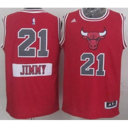 Bulls #21 Jimmy Butler Red 2014-15 Christmas Day Stitched NBA Jersey