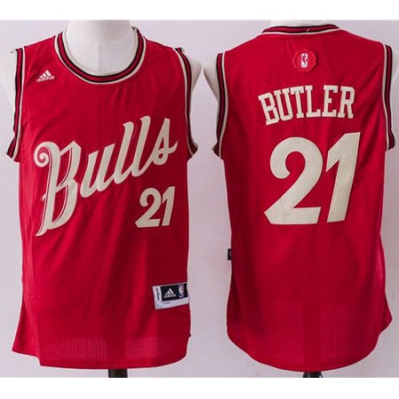 Bulls #21 Jimmy Butler Red 2015-2016 Christmas Day Stitched NBA Jersey