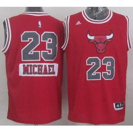 Bulls #23 Michael Jordan Red 2014-15 Christmas Day Stitched NBA Jersey