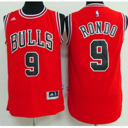Bulls #9 Rajon Rondo Red Stitched NBA Jersey
