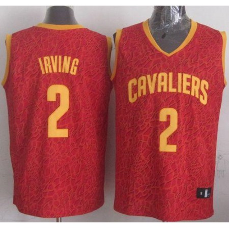 Cavaliers #2 Kyrie Irving Red Crazy Light Stitched NBA Jersey