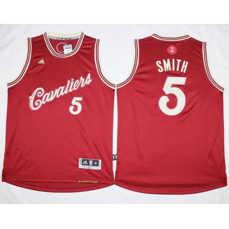 Cavaliers #5 J.R. Smith Red 2015-2016 Christmas Day Stitched NBA Jersey