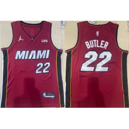 Men's Miami Heat #22 Jimmy ButlerRed Stitched Basketball Jersey