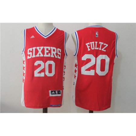Men's Philadelphia 76ers #20 Fultz Red Stitched NBA Jersey