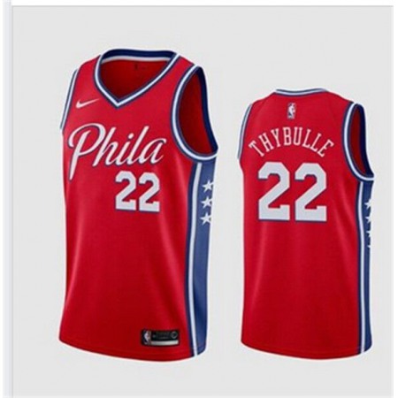 Men's Philadelphia 76ers #22 Matisse Thybulle Red Stitched NBA Jersey