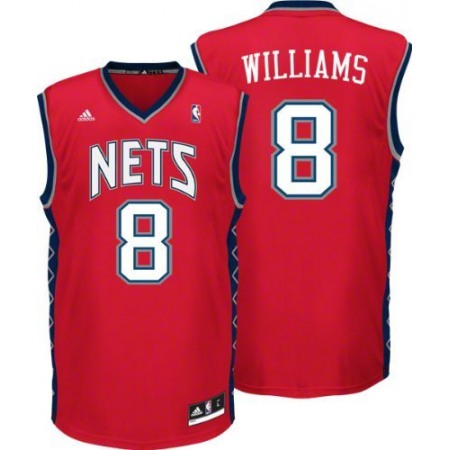 Nets #8 Deron Williams Red Revolution 30 Stitched NBA Jersey
