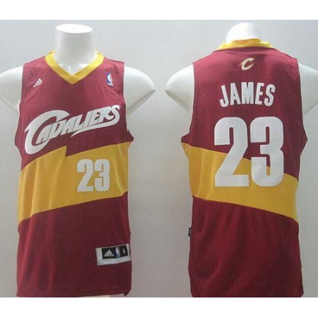 New Revolution 30 Cavaliers #23 LeBron James Red Stitched NBA Jersey