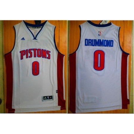 Pistons #0 Andre Drummond White Stitched NBA Jersey