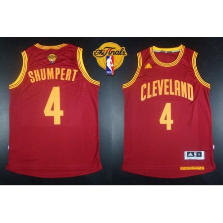 Revolution 30 Cavaliers #4 Iman Shumpert Red The Finals Patch Stitched NBA Jersey