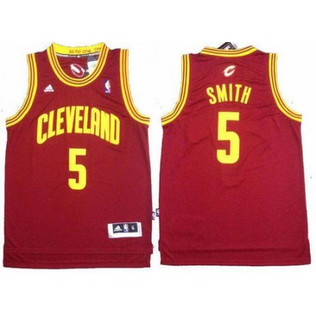 Revolution 30 Cavaliers #5 J.R. Smith Red Stitched NBA Jersey
