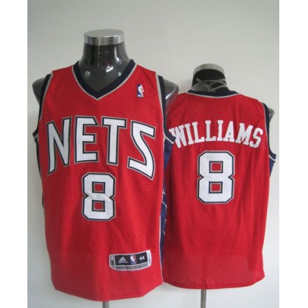 Revolution 30 Nets #8 Deron Red Williams Stitched NBA Jersey