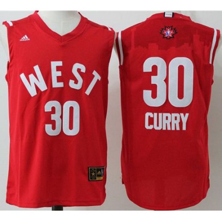 Warriors #30 Stephen Curry Red 2016 All Star Stitched NBA Jersey