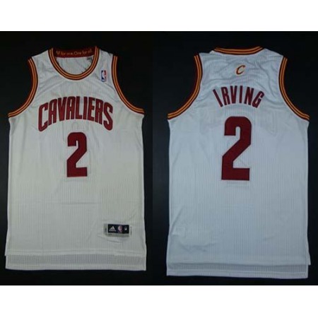 Cavaliers #2 Kyrie Irving White Revolution 30 Stitched NBA Jersey