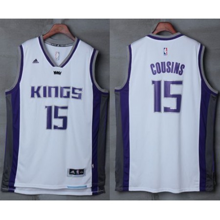 Kings #15 DeMarcus Cousins White New Stitched NBA Jersey