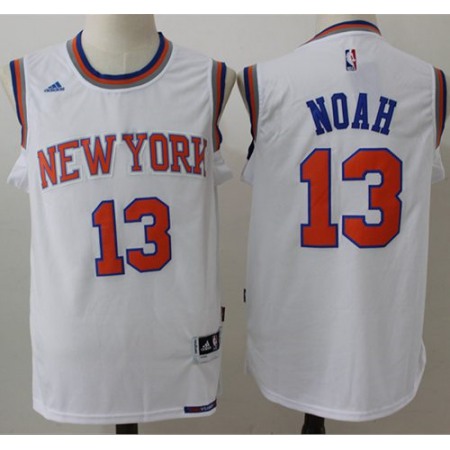 Knicks #13 Joakim Noah White Stitched NBA Jersey