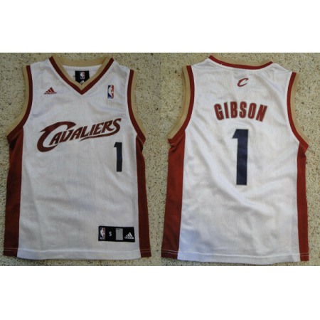 Men's Cleveland Cavaliers #1 Daniel Gibson White Stitched NBA Jersey